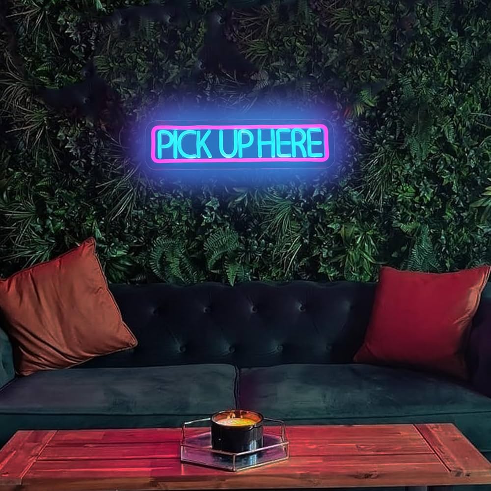 Order Here & Pick-Up Here Neon LED Restaurant Sign 4”x15” inch