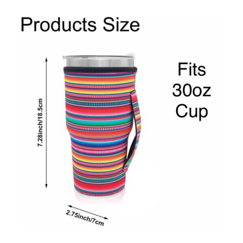 Tumbler Koozie Sleeve SERAPE FIESTA Fits 30oz Tumbler