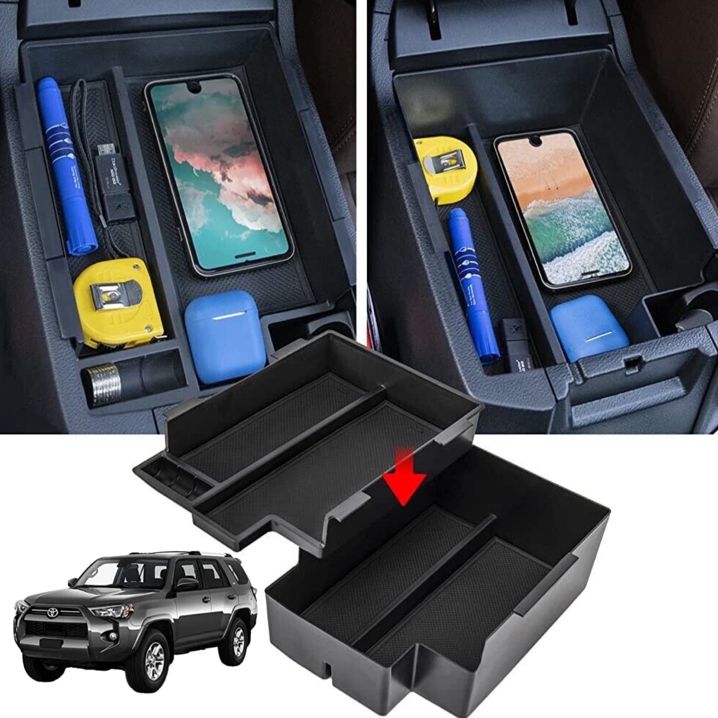 Center Console Organizer Tray for Toyota 4Runner 5th Gen 2010-2023