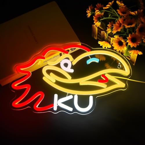 College Football Kansas Neon LED Sign 12.99'' x 7.99'' inches