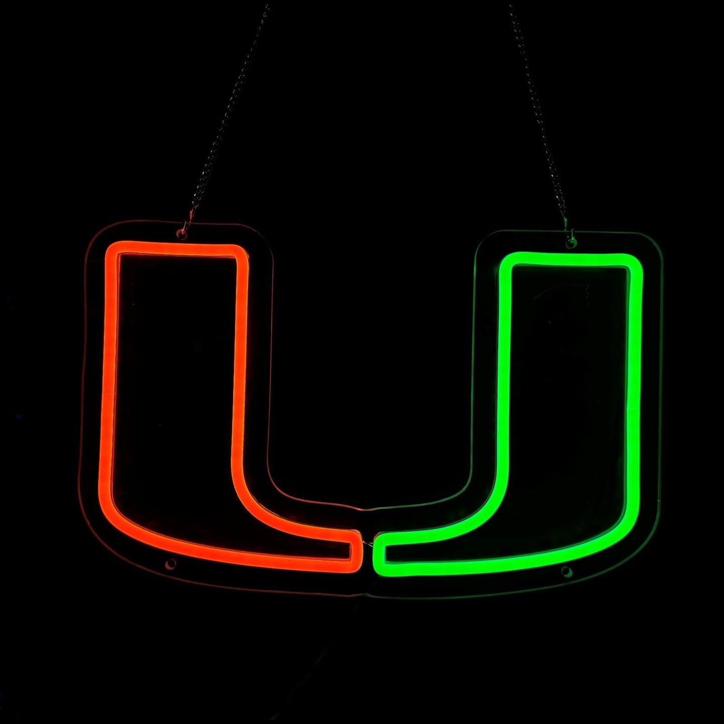Miami LED Hanging Sign, Dimmable, USB, 15x11 inches College University