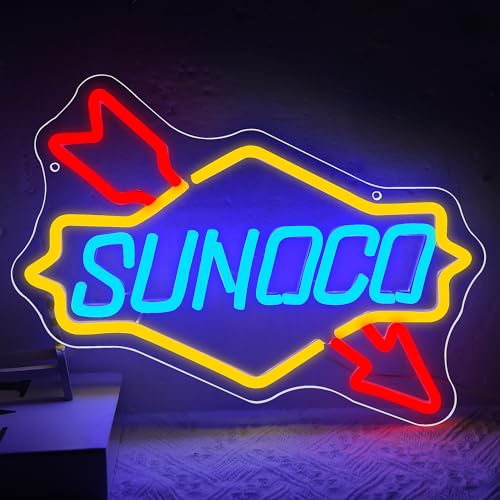 Oil & Gas Neon Sign LED For Auto Shop, Garage, Man-cave 10.47” x 13.77” inch
