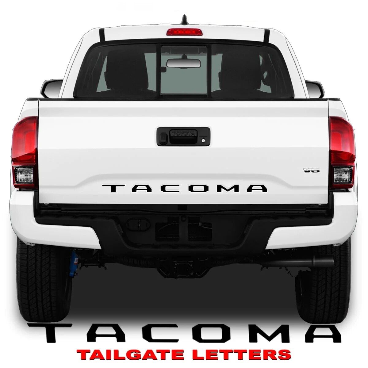 Tailgate Insert Letters fits 2016-2023 Toyota Tacoma Matte Black