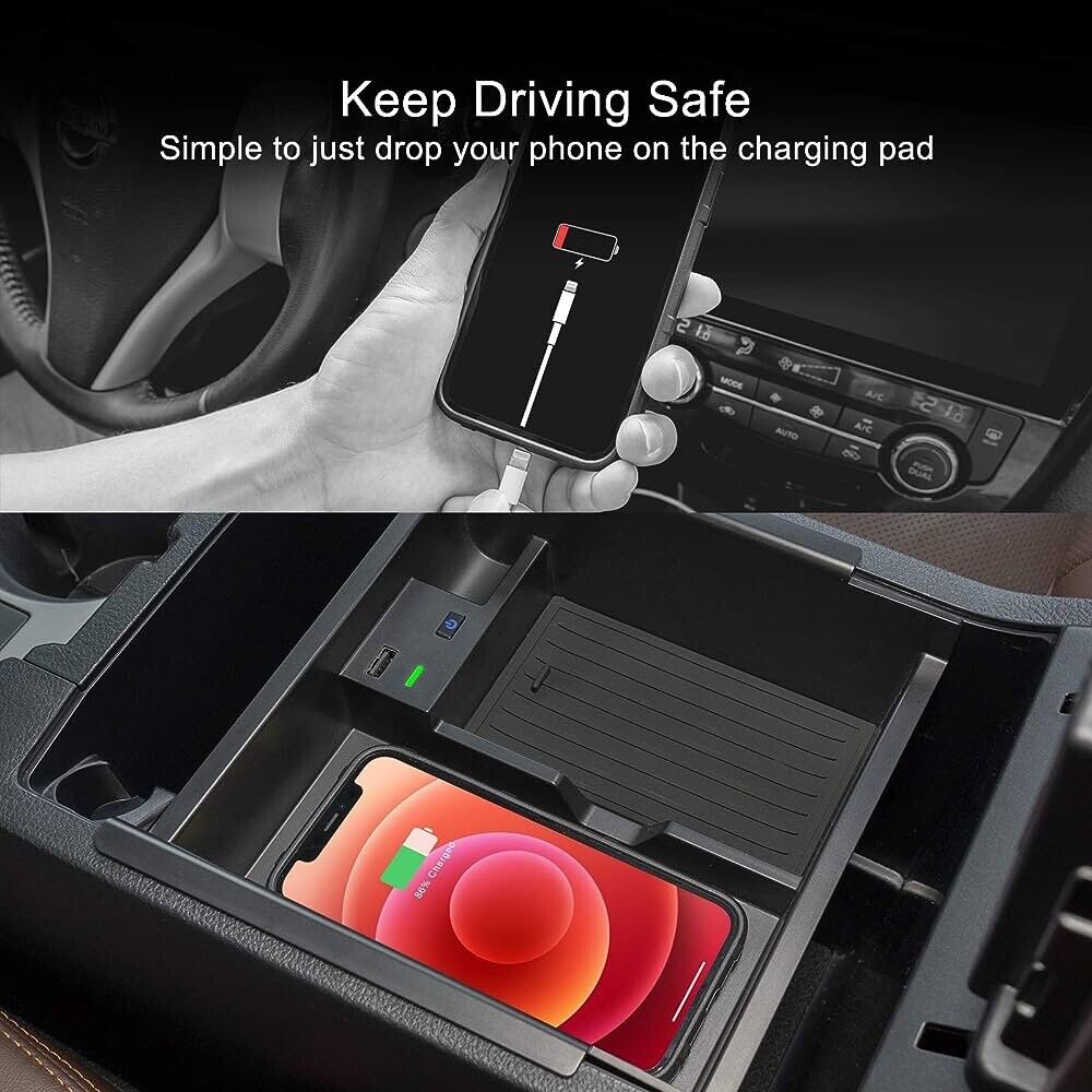Wireless Charger/Center Console Organizer Tray for Toyota 4runner 2010-2023