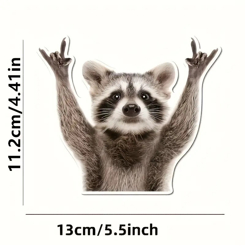 Raccoon Rock Sign Car Decal - Decal, Sticker, Vinyl Decal, Car Sticker