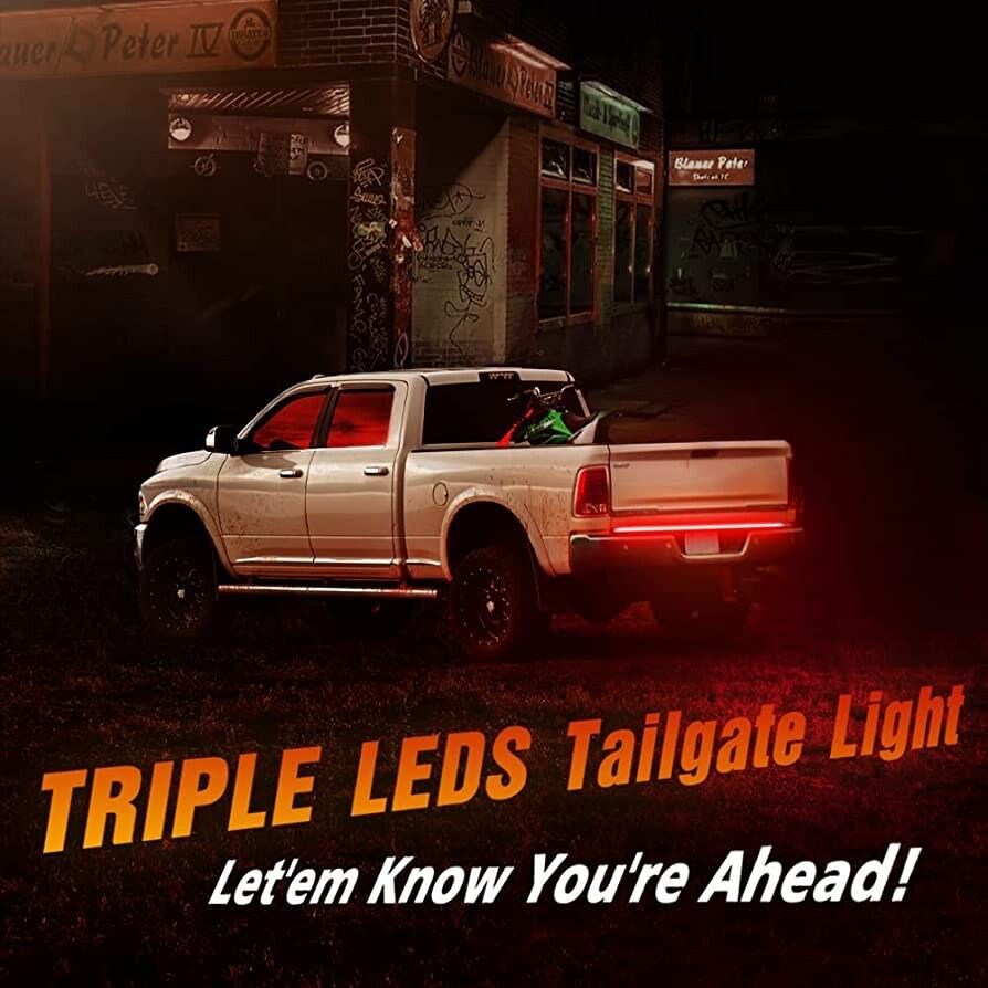60” LED Tailgate Light Strip Reverse Brake For Chevy, Ford, Dodge, Toyota Truck