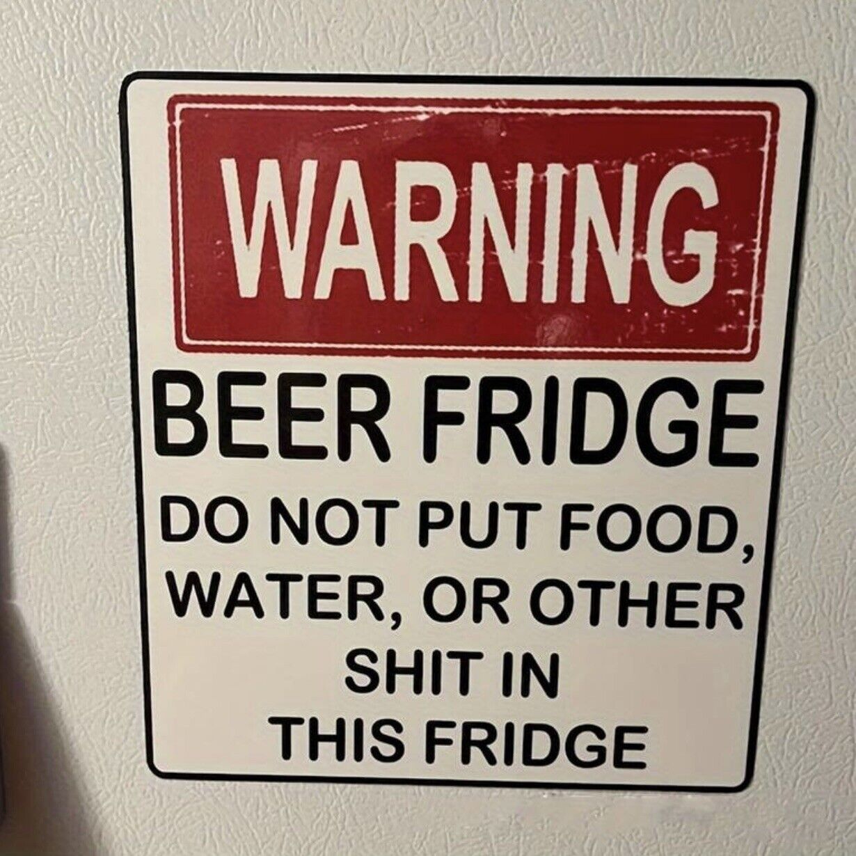 Beer Fridge Vinyl Decal For Fridge In The Man-Cave, Garage 5.91” X 5.51” Inches