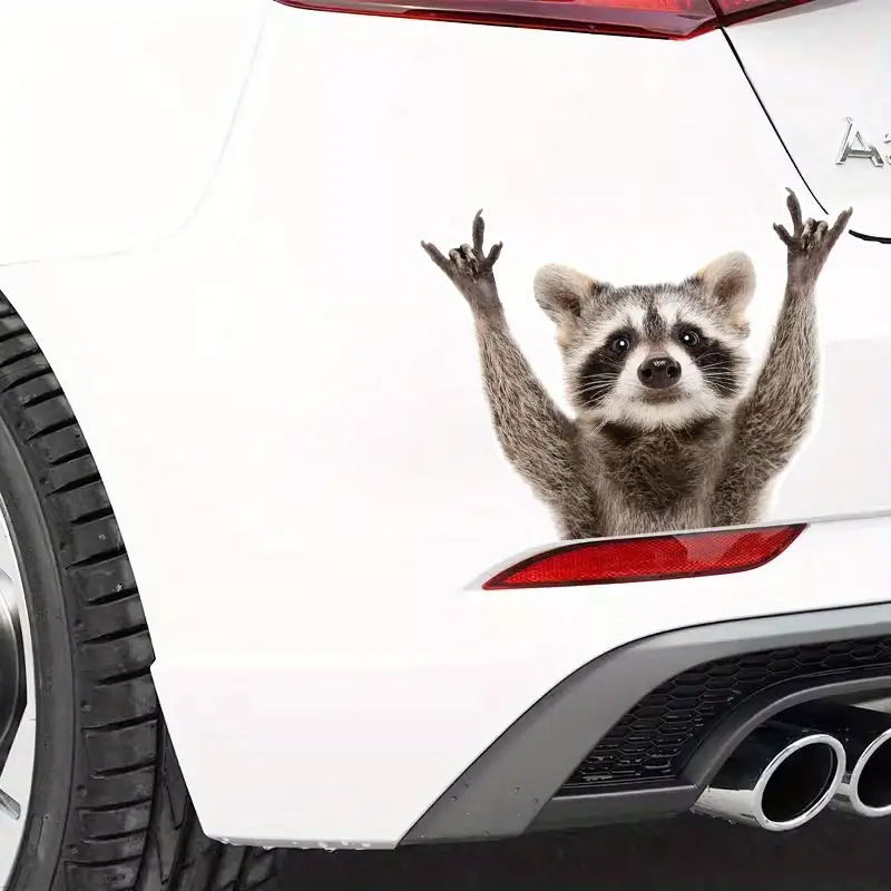Raccoon Rock Sign Car Decal - Decal, Sticker, Vinyl Decal, Car Sticker