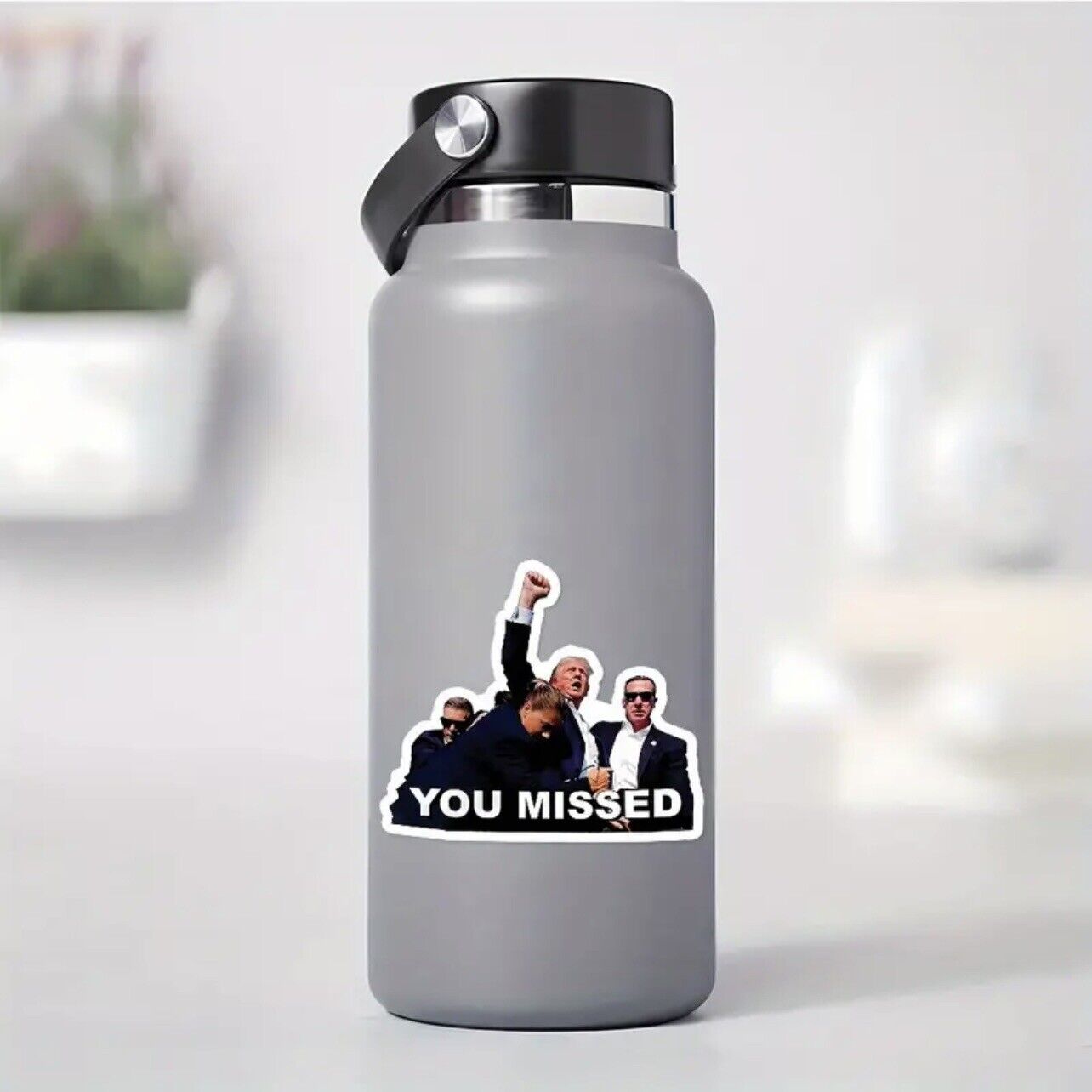Trump You Missed Sticker for Car, Helmets, Laptop, Window, Cup 4x3 inch