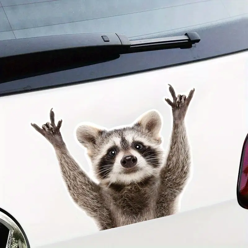Raccoon Rock Sign Car Decal - Decal, Sticker, Vinyl Decal, Car Sticker