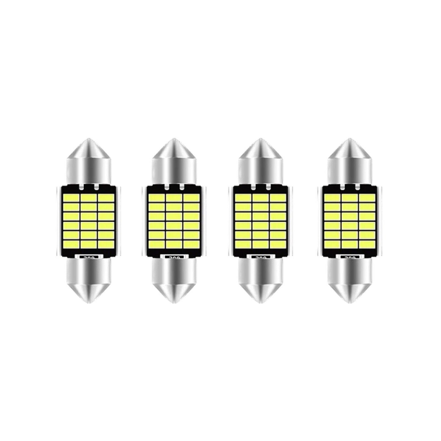 10 Pack LED 31mm, 36mm, 39mm, 41mm LED Festoon  CANBus Free Super Bright