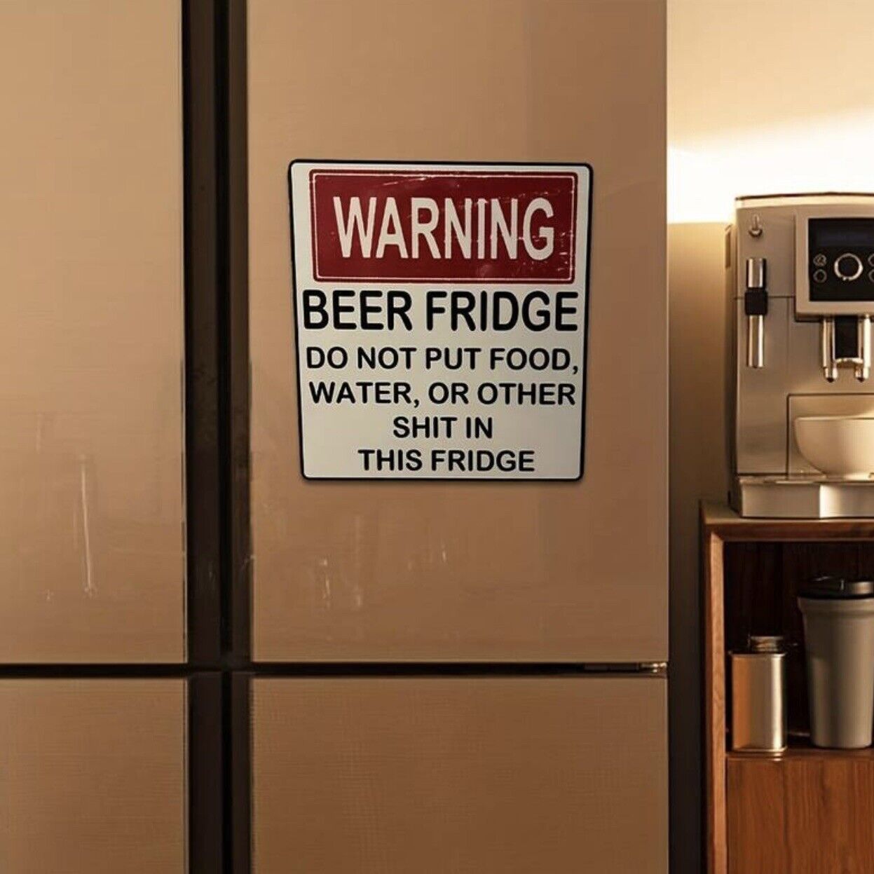 Beer Fridge Vinyl Decal For Fridge In The Man-Cave, Garage 5.91” X 5.51” Inches