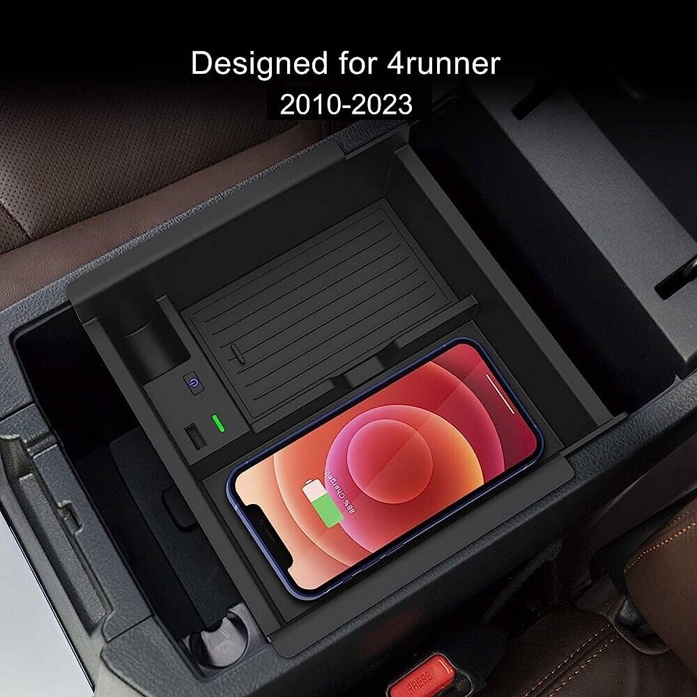Wireless Charger/Center Console Organizer Tray for Toyota 4runner 2010-2023