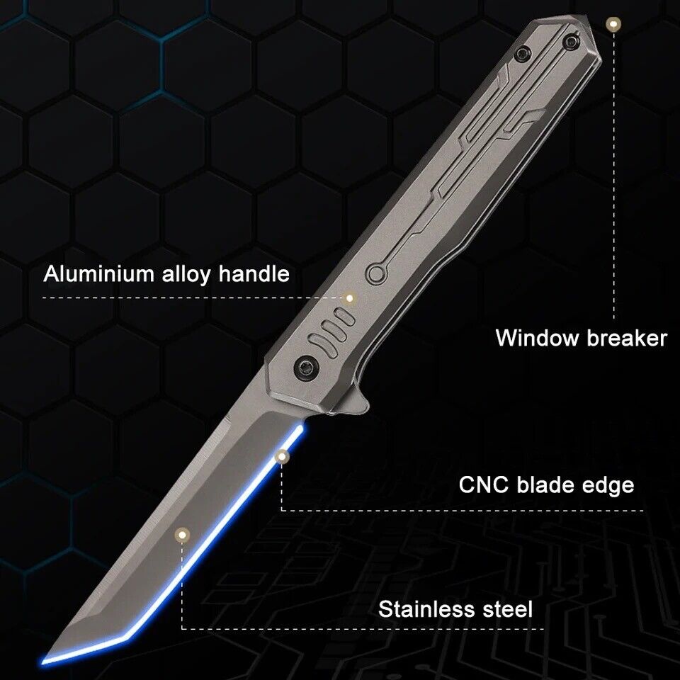 Every Day Carry Folding Pocket Knife made of alluminum Alloy M390 Blade