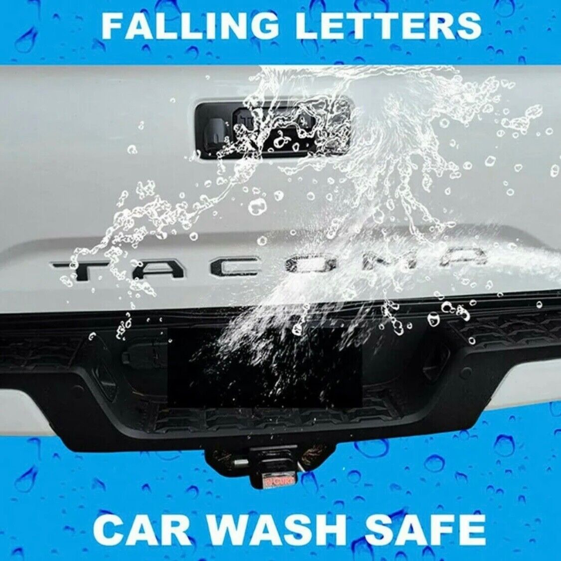Tailgate Insert Letters fits 2016-2023 Toyota Tacoma Matte Black