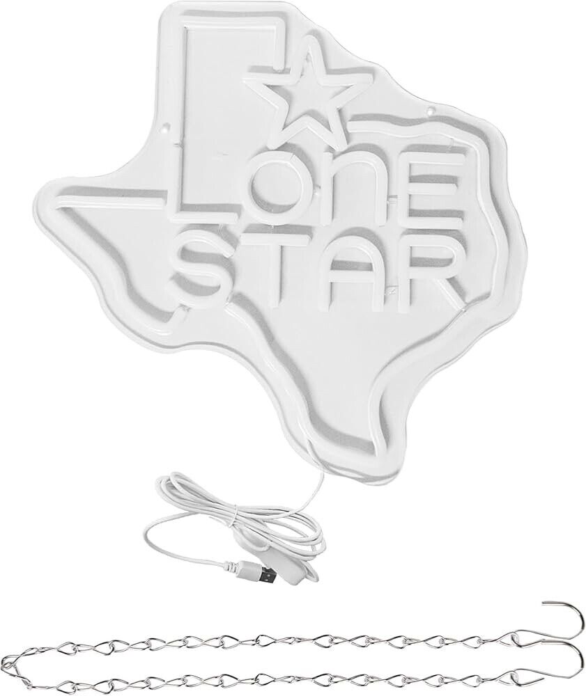 Texas Beer Neon Sign LED For Bar, Garage , Man-cave 13.76”x 14.38” inch