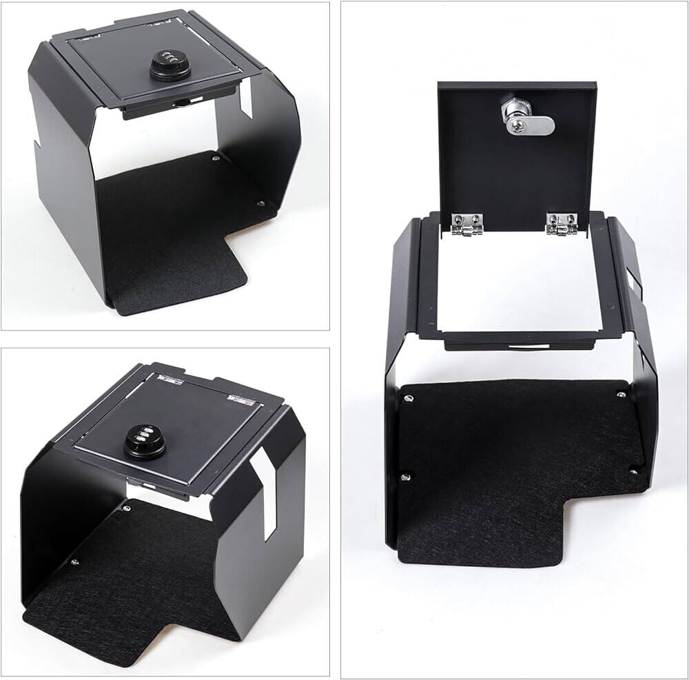 Center Console Safe Box for Jeep Wrangler JL, 2018 -2024, 2/4 Door, 3 Digit Lock