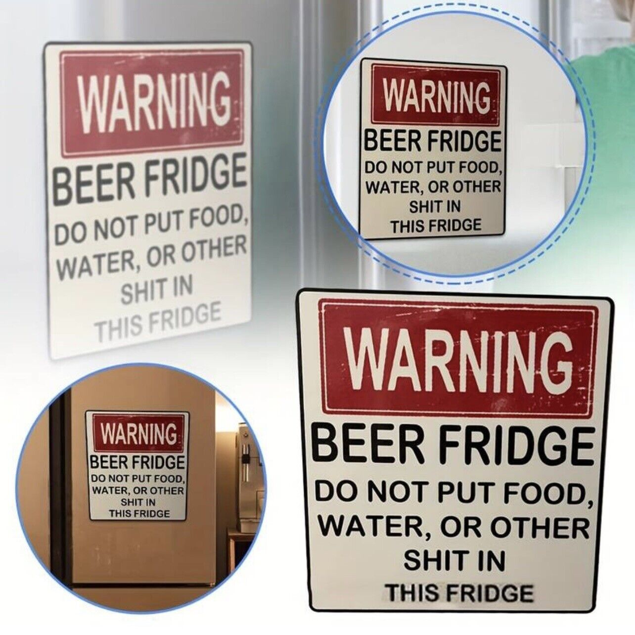 Beer Fridge Vinyl Decal For Fridge In The Man-Cave, Garage 5.91” X 5.51” Inches