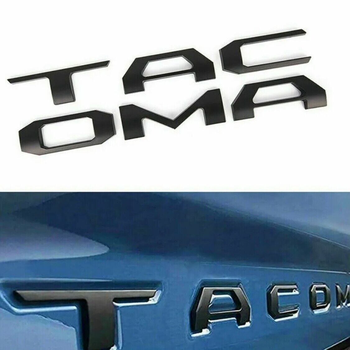 Tailgate Insert Letters fits 2016-2023 Toyota Tacoma Matte Black