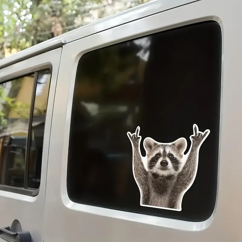 Raccoon Rock Sign Car Decal - Decal, Sticker, Vinyl Decal, Car Sticker
