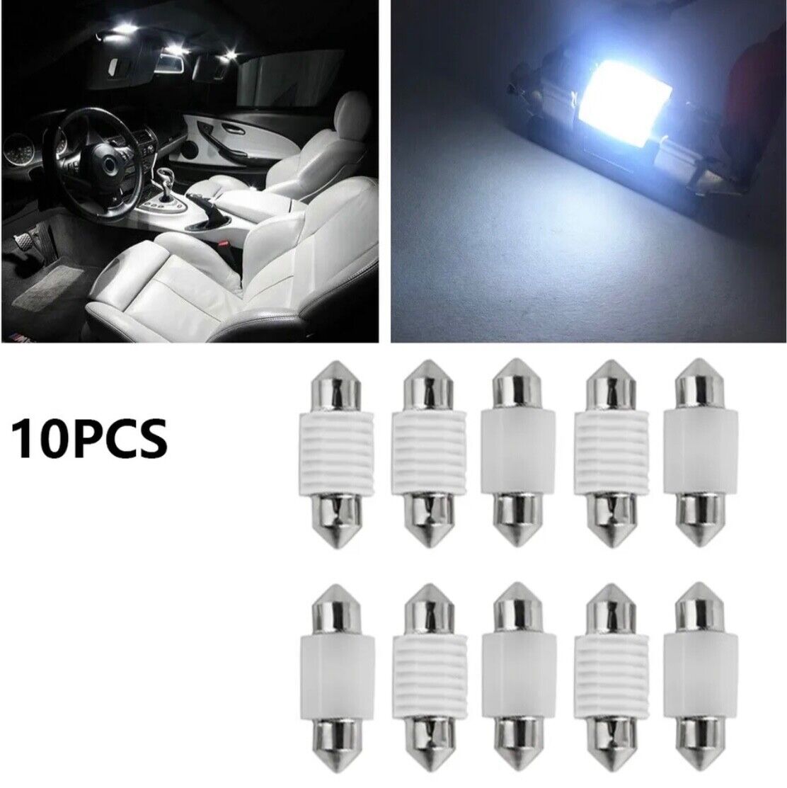 10 Pack LED DE3175 Bulb 31mm LED Festoon 12V CANBus Error Free Super Bright