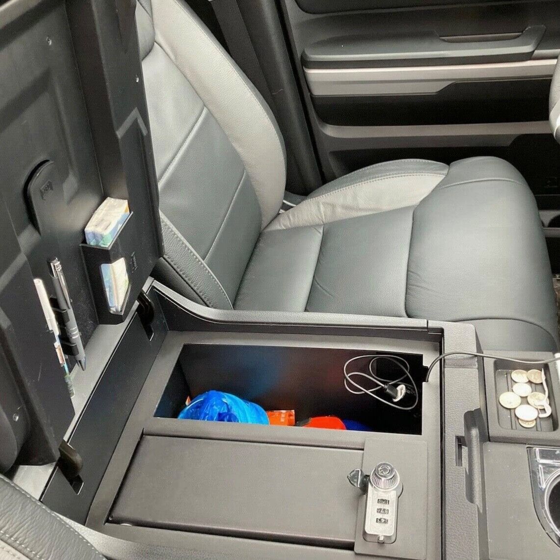 Toyota Tundra 2014-2021 Center Console Safe, 3-Digit Combo Lock & 2 Keys