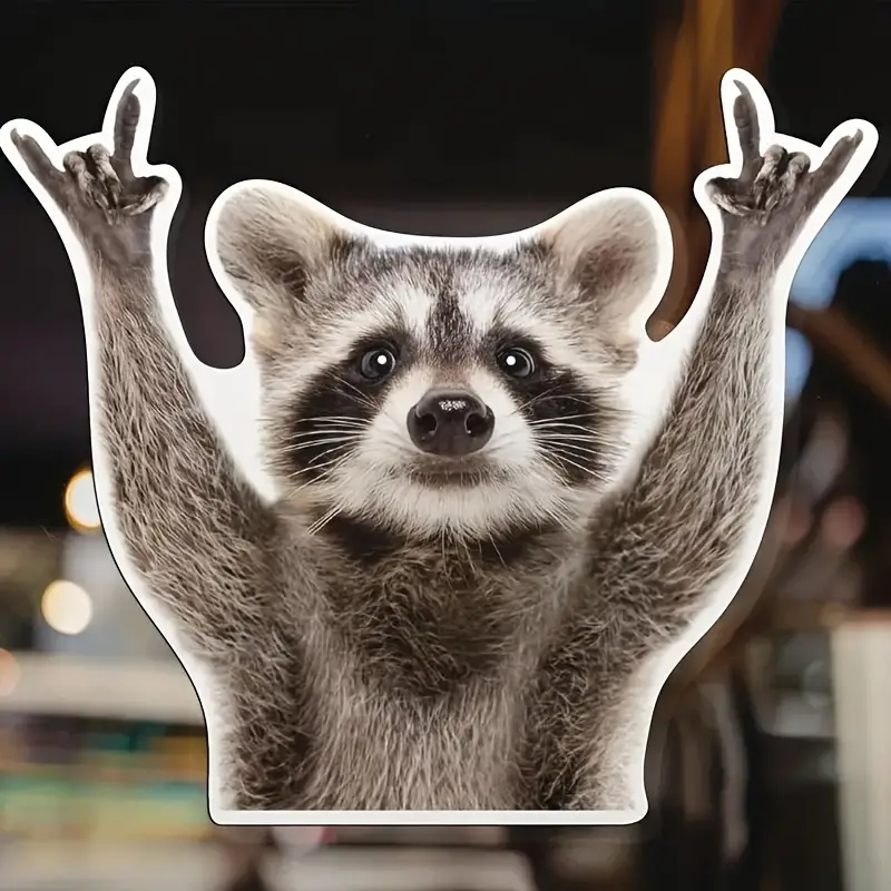 Raccoon Rock Sign Car Decal - Decal, Sticker, Vinyl Decal, Car Sticker