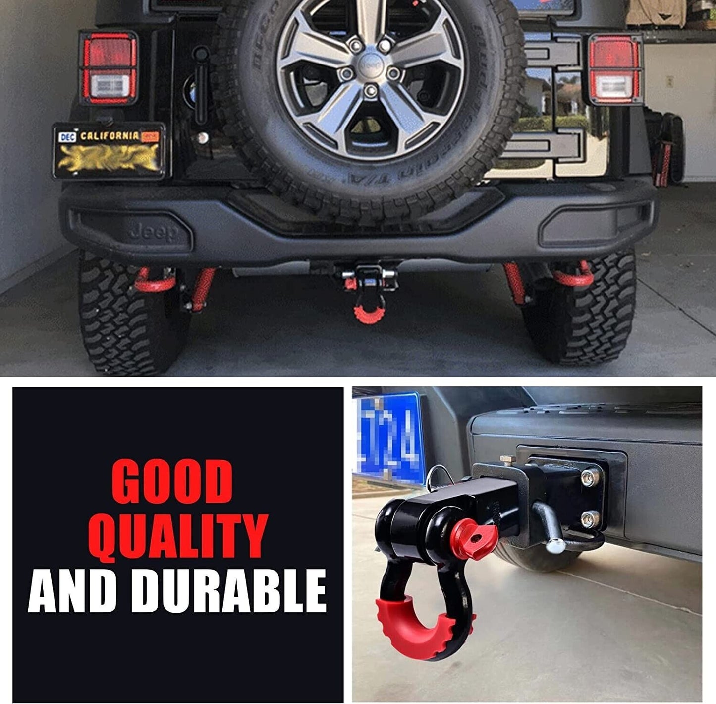 Shackle Hitch Receiver & Towing Hitch Lock2Inch 45000 LBS, 3/4 D Ring