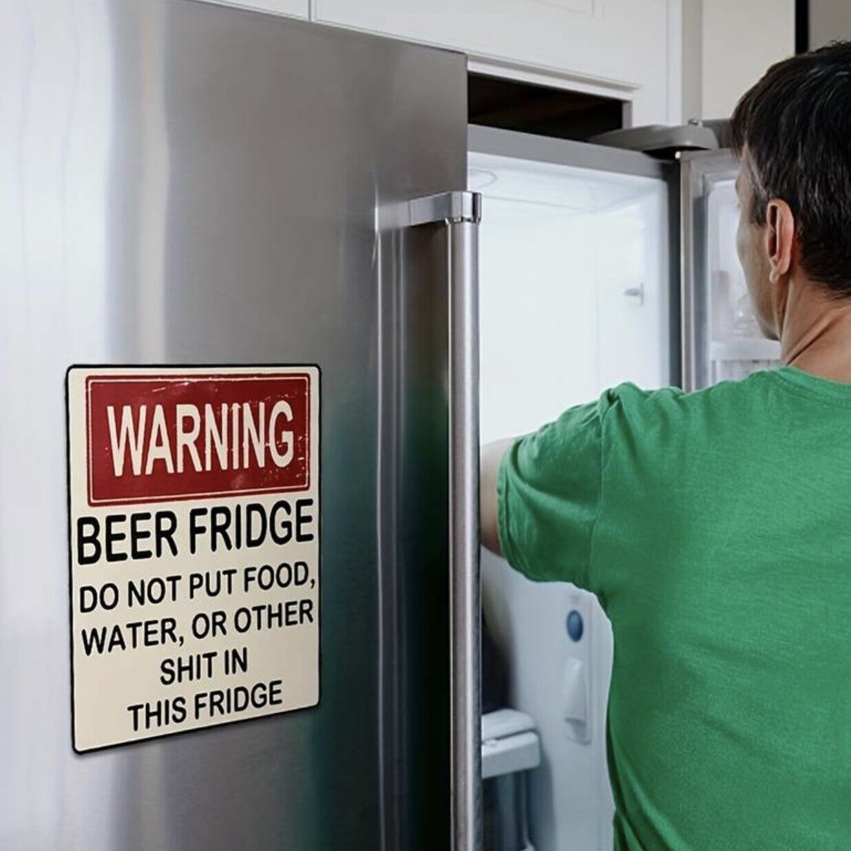 Beer Fridge Vinyl Decal For Fridge In The Man-Cave, Garage 5.91” X 5.51” Inches
