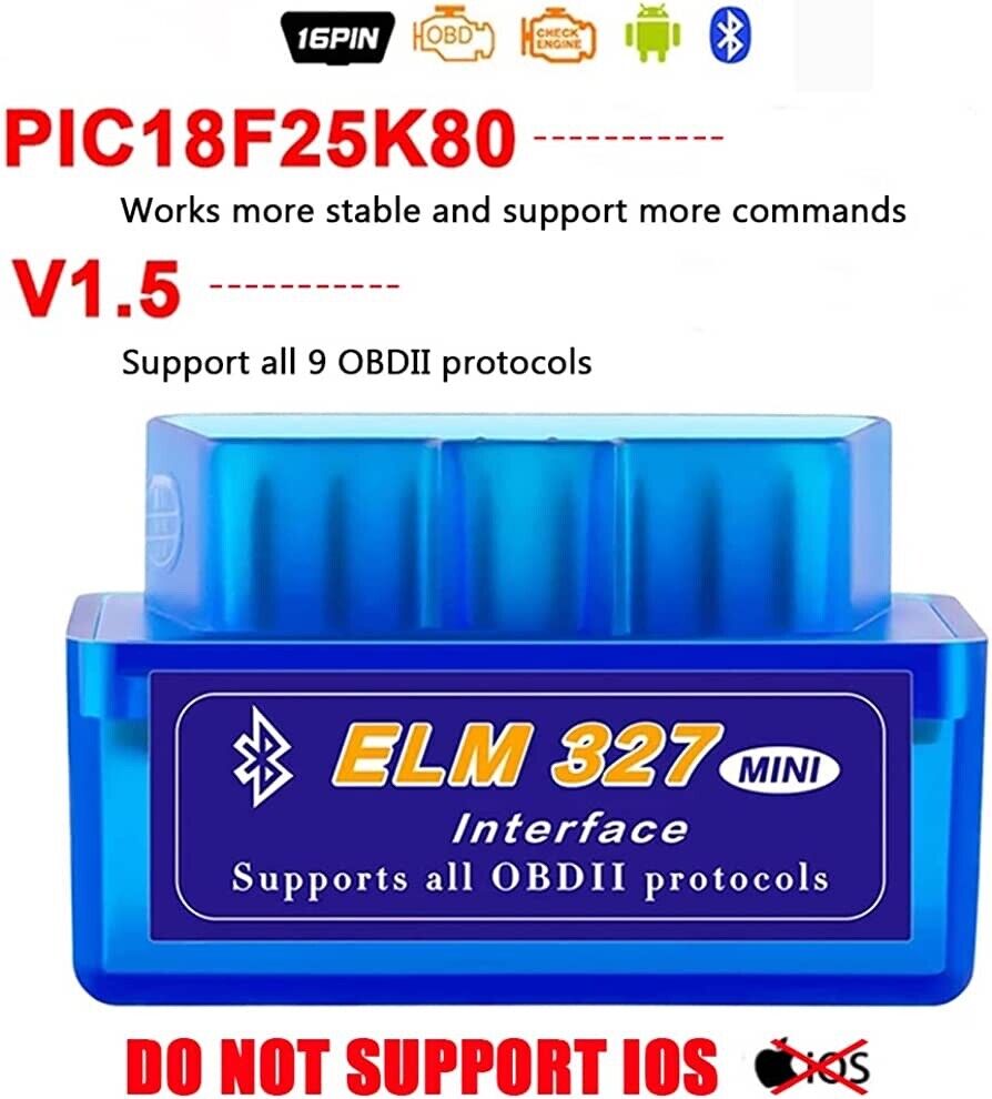 ELM327 OBD2 Code Reader BT Interface Adapter Diagnostic Scanner (For Android)