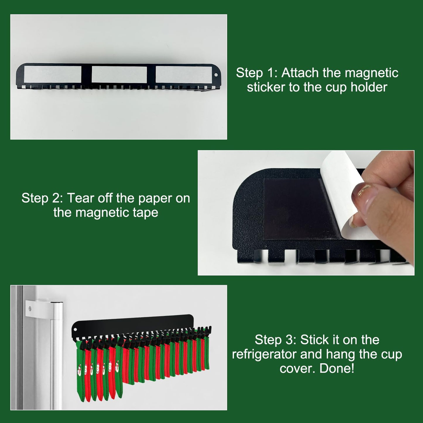 Magnetic Koozie Sleeve Holder with 25 Hooks