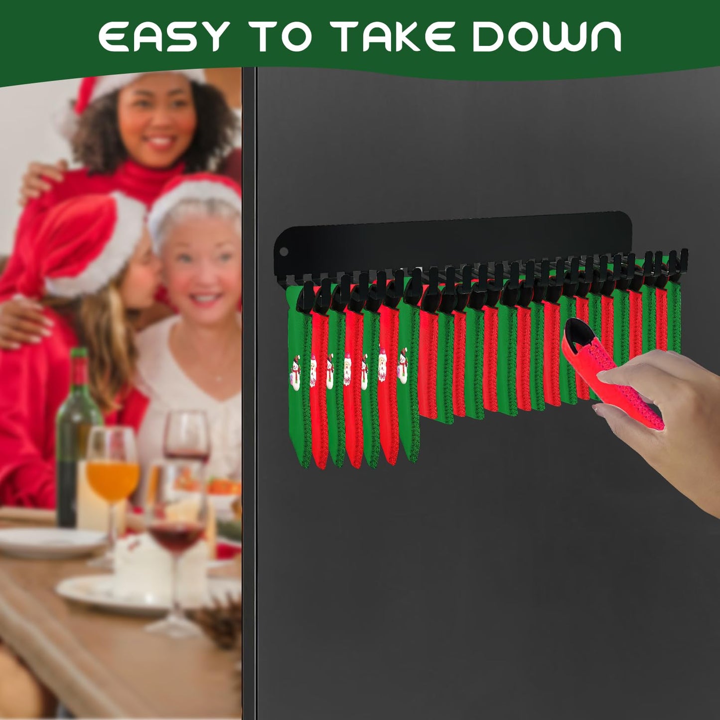 Magnetic Koozie Sleeve Holder with 25 Hooks