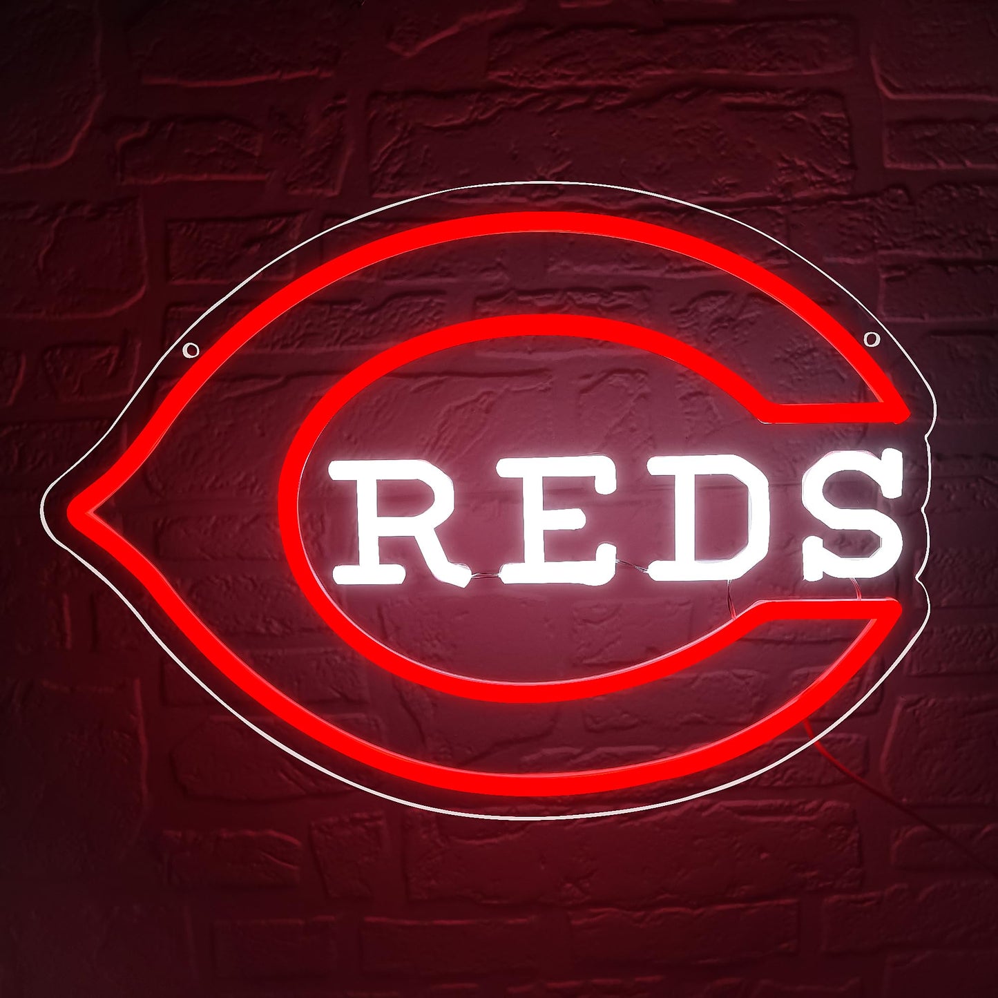 Red Neon LED Hanging Sign, USB Powered, (16 x 11 inches)