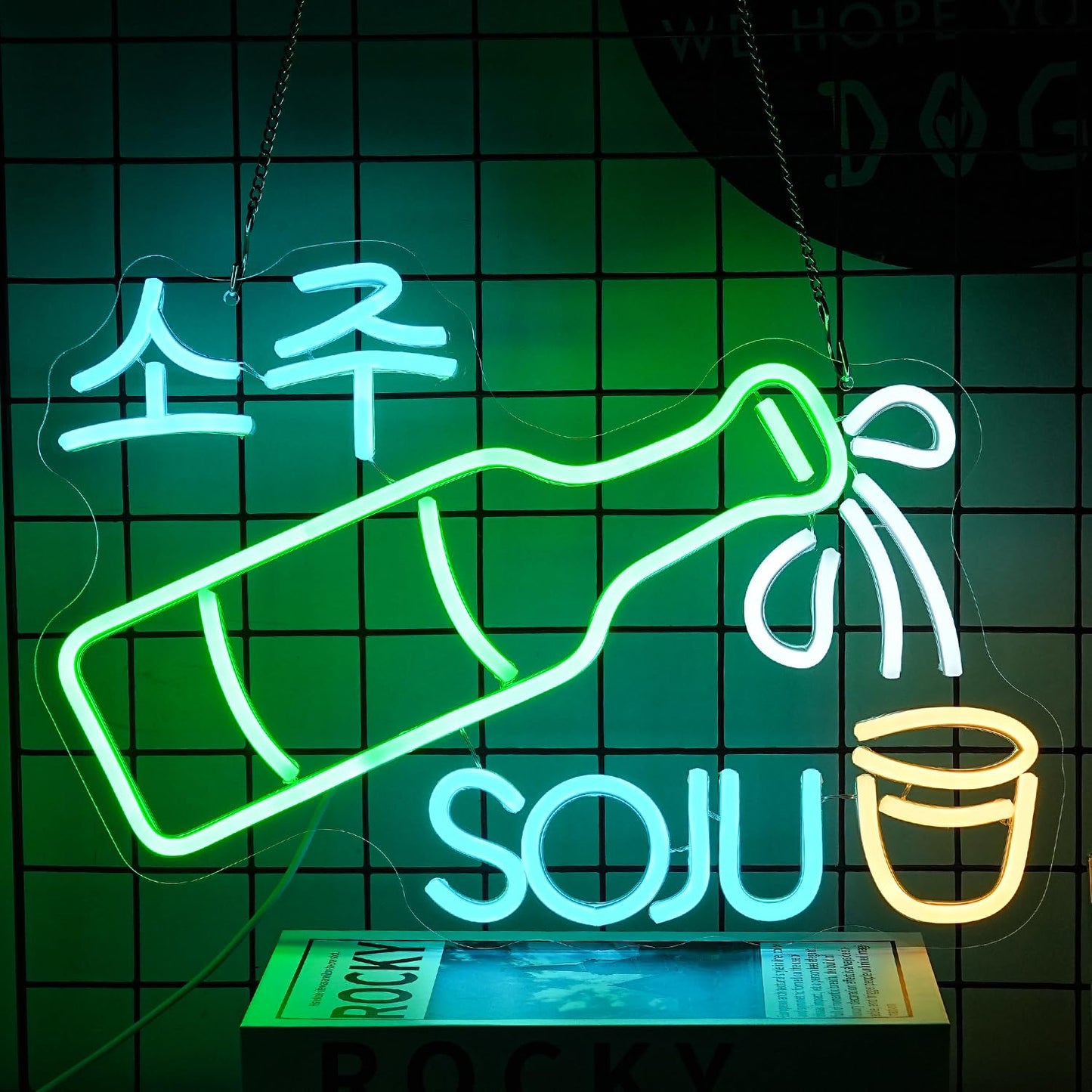 Soju Neon LED Sign, Dimming, USB, Wall or Hang Mount (16.5'' X 11.4'' inch)