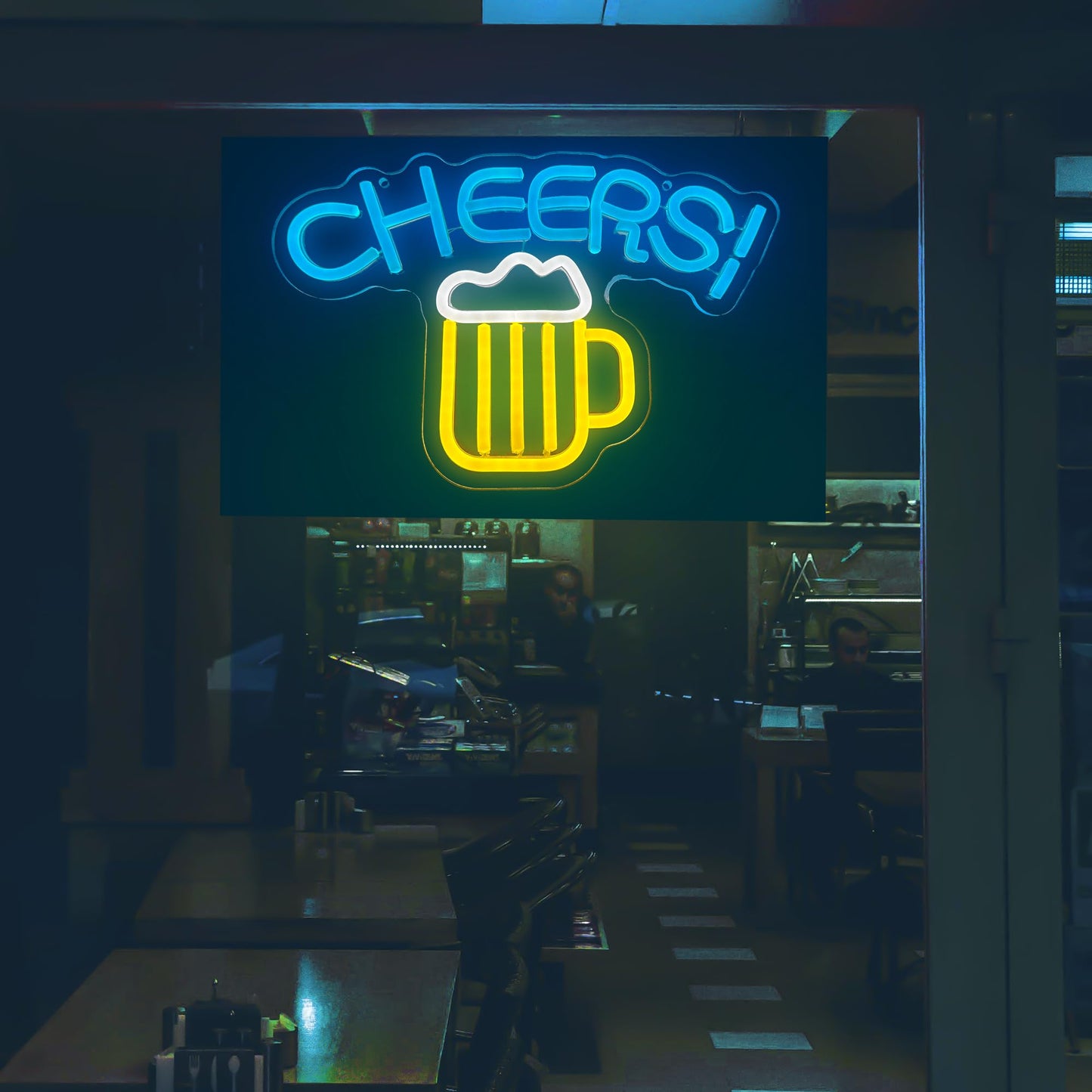 Cheers Neon Sign LED, USB Powered 13x9 inches