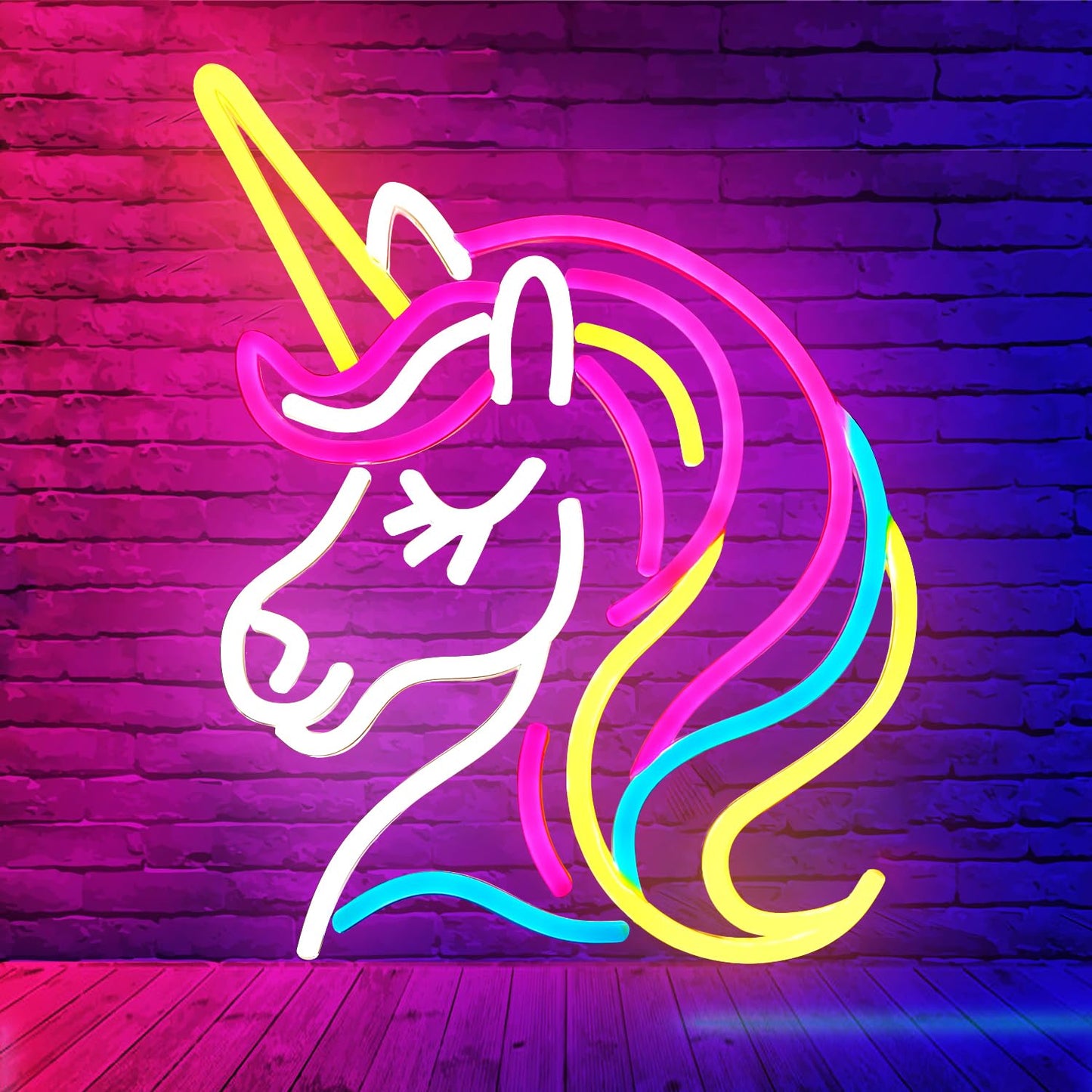 Unicorn Pink Night Light, LED, Dimmable, USB, 13x11 inches