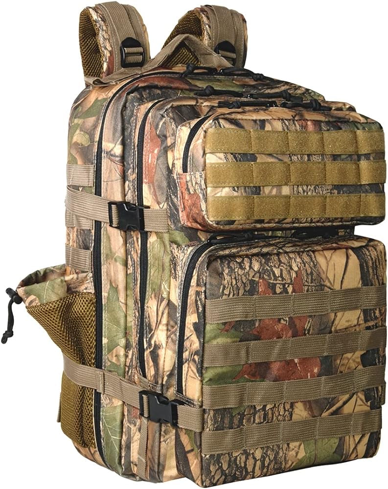 Outdoor Molle Backpack, 42L Large Pack 3 Day Pack Molle Bag Rucksack for Outdoor Hiking Camping Hunting