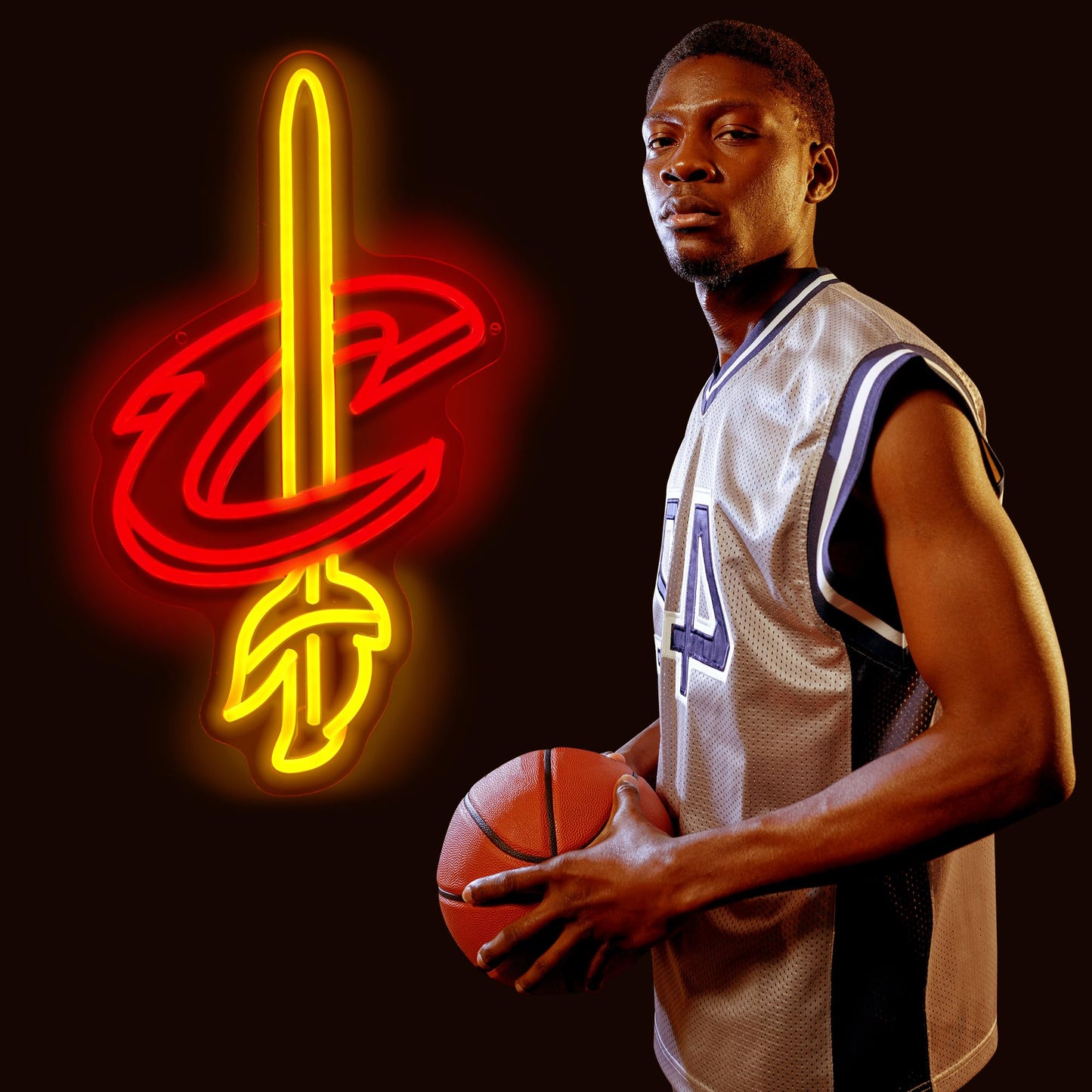 Cleveland Basketball Neon LED Sign, Dimmable, USB Powered, (16x9 inch)
