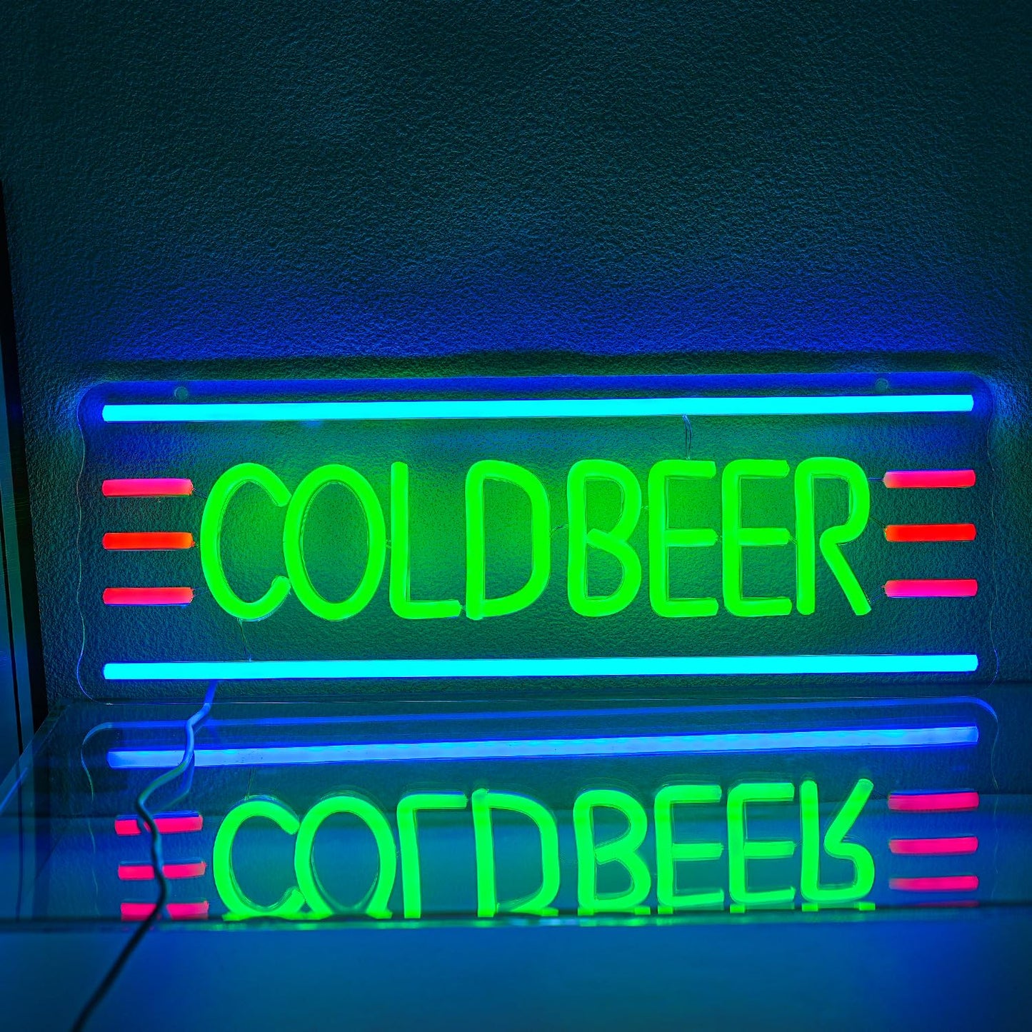Cold Beer Neon LED Sign, Dimmable, 16.5” x 5.8” inch