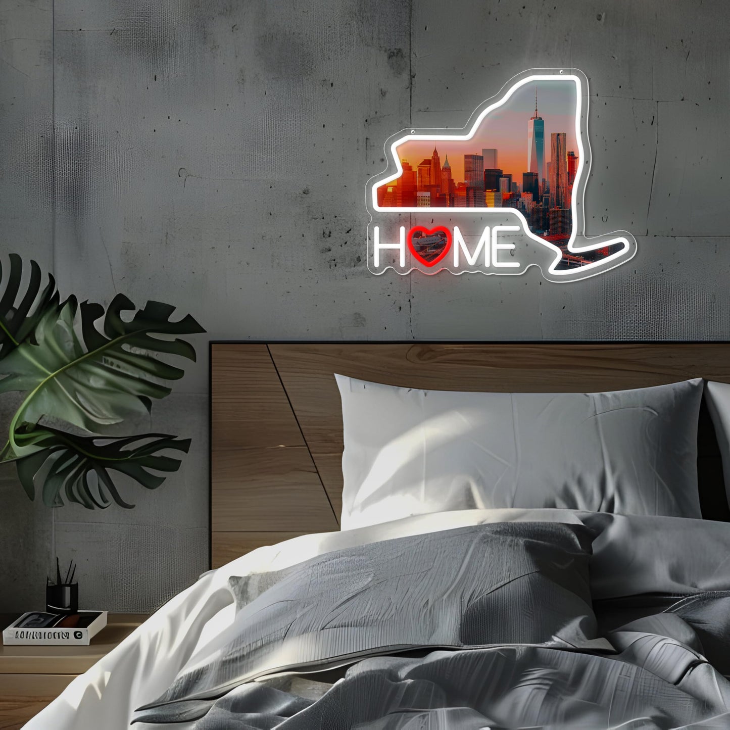 New York Neon LED Sign City Lights USB Wall Decor 16”x12” inch