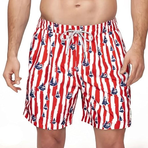 SURF CUZ Mens Swim Trunks 5 Inch Swim Shorts Quick Dry Bathing Suits for Men