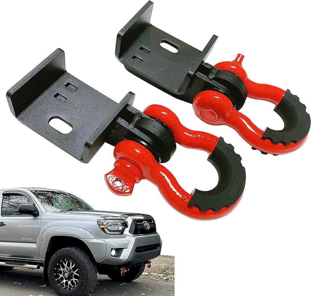 Toyota Tacoma 2009-2023 Front Demon Tow Hook with 3/4" Shackle D Rings