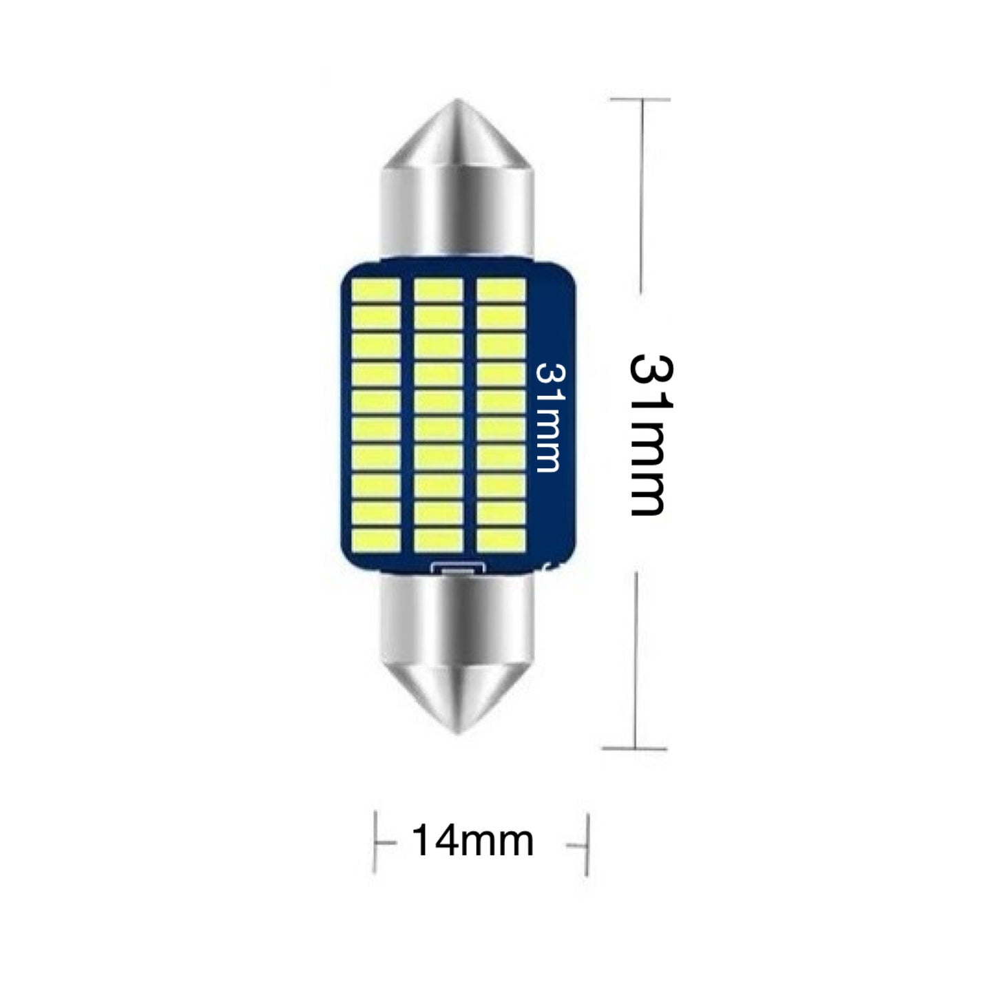 10 Pack Xtreme Super Bright Festoon 31MM DE3175 DE3022 LED Bulbs