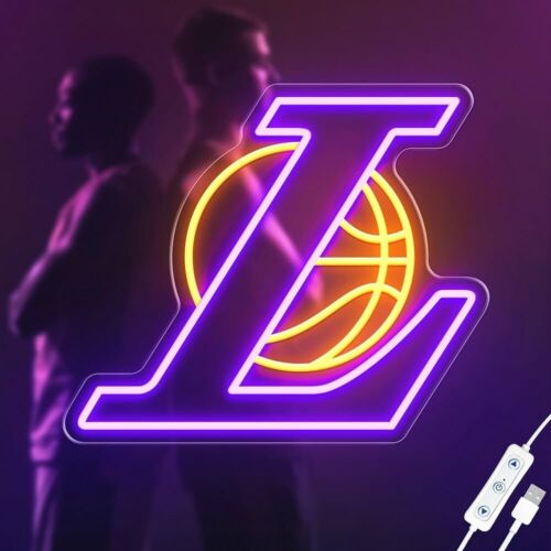 Los Angeles Lakers LED Neon Sign For Bar, Garage , Mancave 11” x 13” Inch