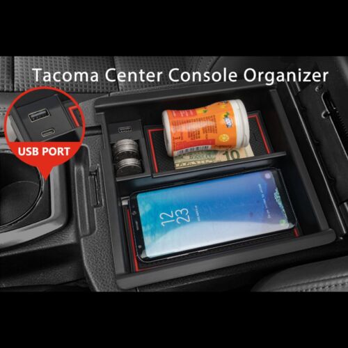 USB Powered Console Tray W/ USB & USB Type C for Toyota Tacoma 2016-2023