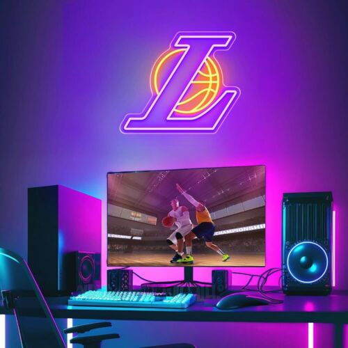 Los Angeles Lakers LED Neon Sign For Bar, Garage , Mancave 11” x 13” Inch