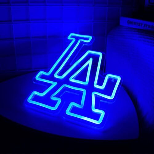 LA Dodgers Baseball LED Neon Sign For Bar, Garage, Mancave 13.7” x 9.8” Inch