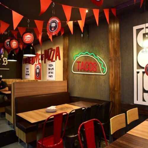 TACOS LED Neon Sign For Taco Shop, Kitchen, Restaurants, 8.6"x 15.7" Inches