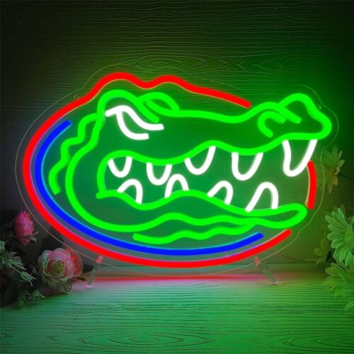 Florida Gators LED Neon Sign For Dorm, Mancave 10.6" x 16.1” Inch