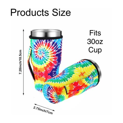 Tumbler Koozie Sleeve Tie-Dye Fits 30oz Tumbler